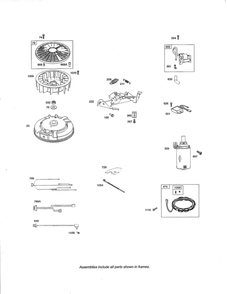 Alternator/Motor-Starter Diagram and Parts List for 48M877-5111-G5  Briggs and Stratton Engine